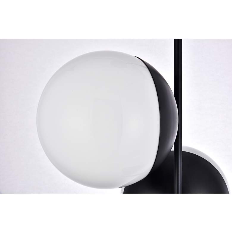 Image 6 Eclipse 3 Lts Black Pendant With Frosted White Glass more views