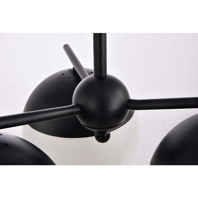 Image 5 Eclipse 3 Lts Black Pendant With Frosted White Glass more views