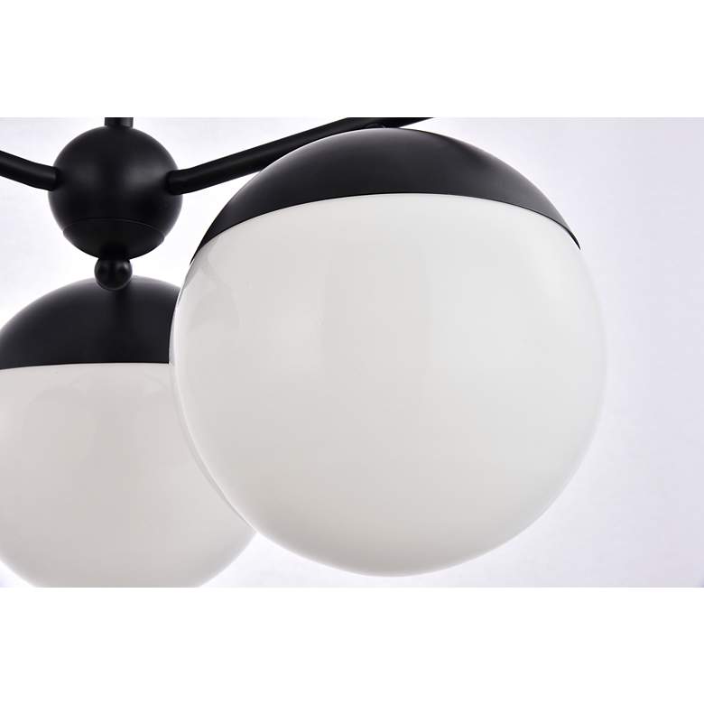 Image 7 Eclipse 3 Lts Black Pendant With Frosted White Glass more views