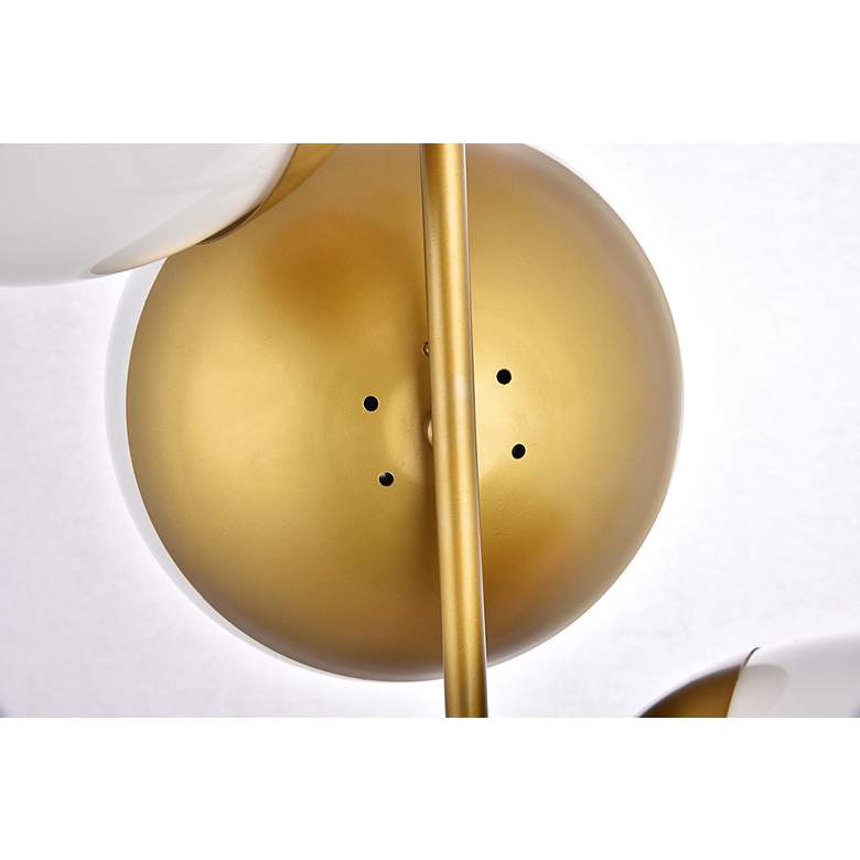 Image 5 Eclipse 3 Lts Brass Pendant With Frosted White Glass more views