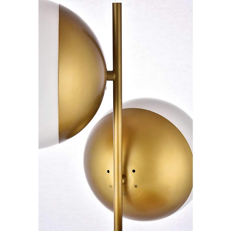 Image 6 Eclipse 3 Lts Brass Pendant With Frosted White Glass more views
