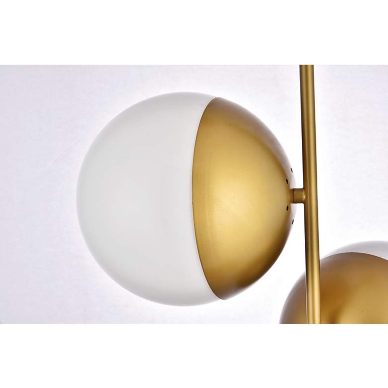 Image 7 Eclipse 3 Lts Brass Pendant With Frosted White Glass more views
