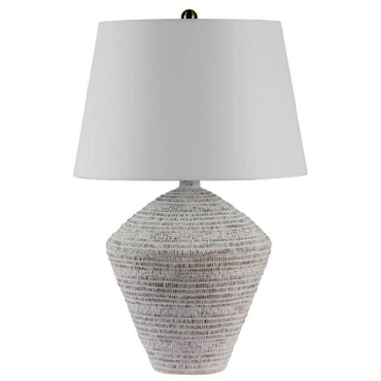 Image 1 Eclipse 30" High Textured White Table Lamp