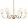 Eclipse 37" Wide Brass 6-Light Chandelier