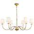 Eclipse 37" Wide Brass 6-Light Chandelier