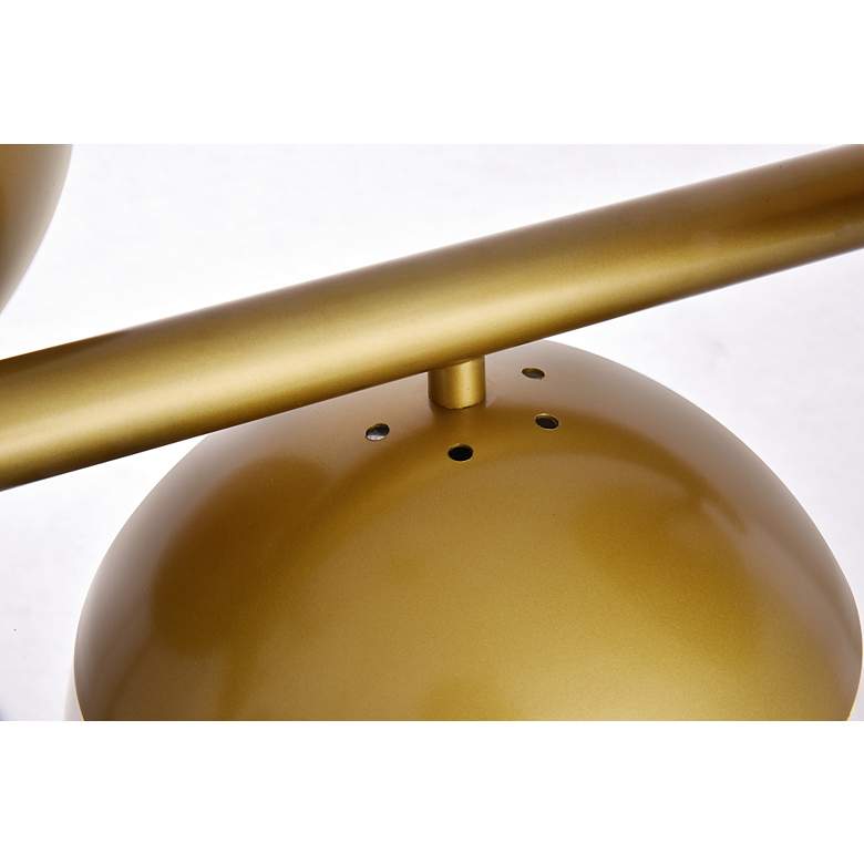 Image 5 Eclipse 43"W Brass 7-Light Linear Pendant w/ Frosted Glass more views