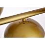 6_Eclipse 43"W Brass 7-Light Linear Pendant w/ Frosted Glass more views
