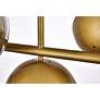6_Eclipse 43"W Brass and Clear Glass 7-Light Linear Chandelier more views