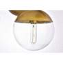 7_Eclipse 43"W Brass and Clear Glass 7-Light Linear Chandelier more views