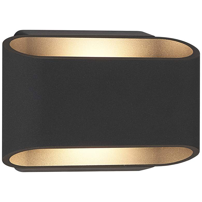 Image 1 Eclipse 5 1/4"H Anthracite Outdoor Dual LED Wall Light