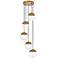 Eclipse 5 Lts Brass Pendant With Clear Glass