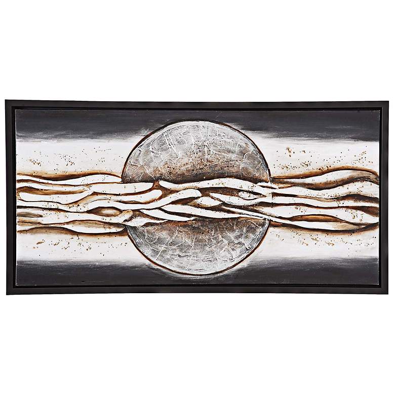 Image 1 Eclipse 55 inch Wide Wood Framed Canvas Wall Art