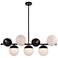 Eclipse 7 Lts Black Pendant With Frosted White Glass