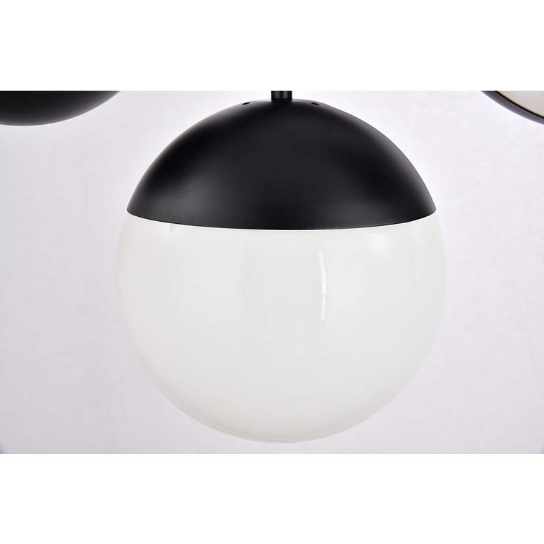 Image 7 Eclipse 7 Lts Black Pendant With Frosted White Glass more views