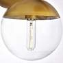 Thumbnail4 of Eclipse 7 Lts Brass Pendant With Clear Glass more views