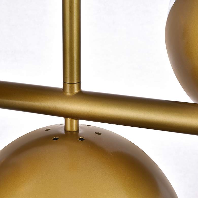 Image 6 Eclipse 7 Lts Brass Pendant With Clear Glass more views