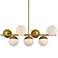 Eclipse 7 Lts Brass Pendant With Frosted White Glass