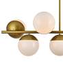 Eclipse 7 Lts Brass Pendant With Frosted White Glass in scene