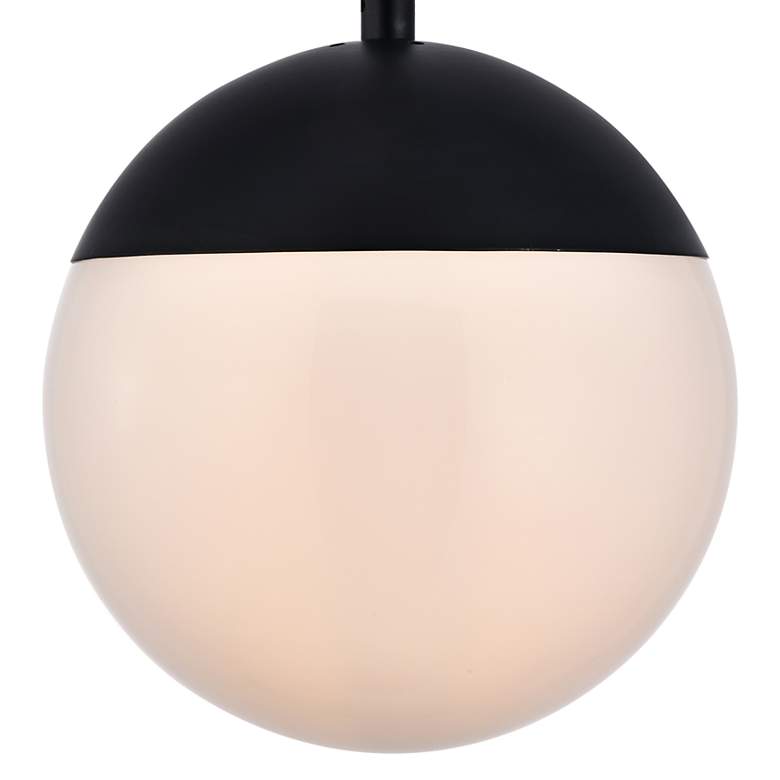 Image 2 Eclipse 8" Wide Black and White Globe Mini Pendant more views