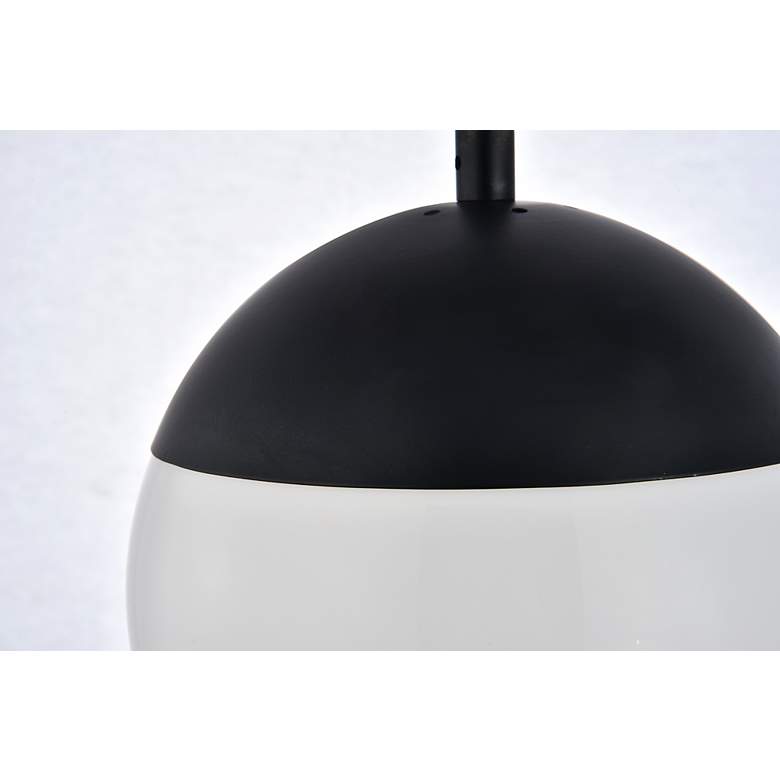 Image 5 Eclipse 8" Wide Black and White Globe Mini Pendant more views