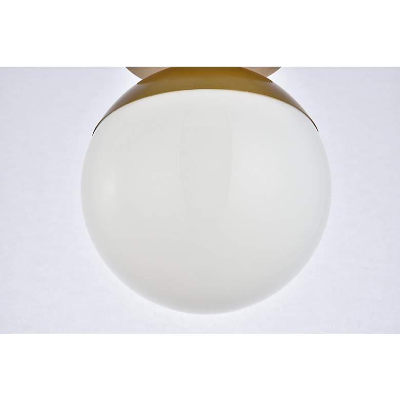 Image 3 Eclipse 8" Wide Brass Globe Ceiling Light more views