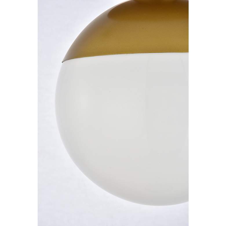 Image 4 Eclipse 8" Wide Brass Globe Ceiling Light more views