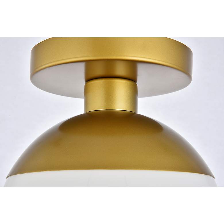 Image 5 Eclipse 8" Wide Brass Globe Ceiling Light more views