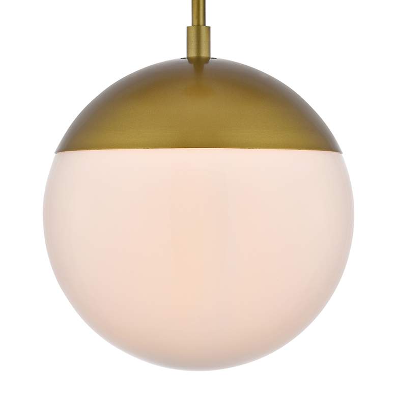 Image 2 Eclipse 8" Wide Brass Globe Mini Pendant more views