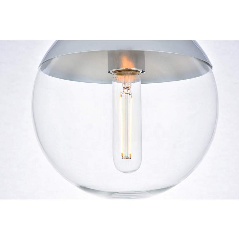 Image 6 Eclipse 8" Wide Chrome and Clear Glass Globe Mini Pendant more views