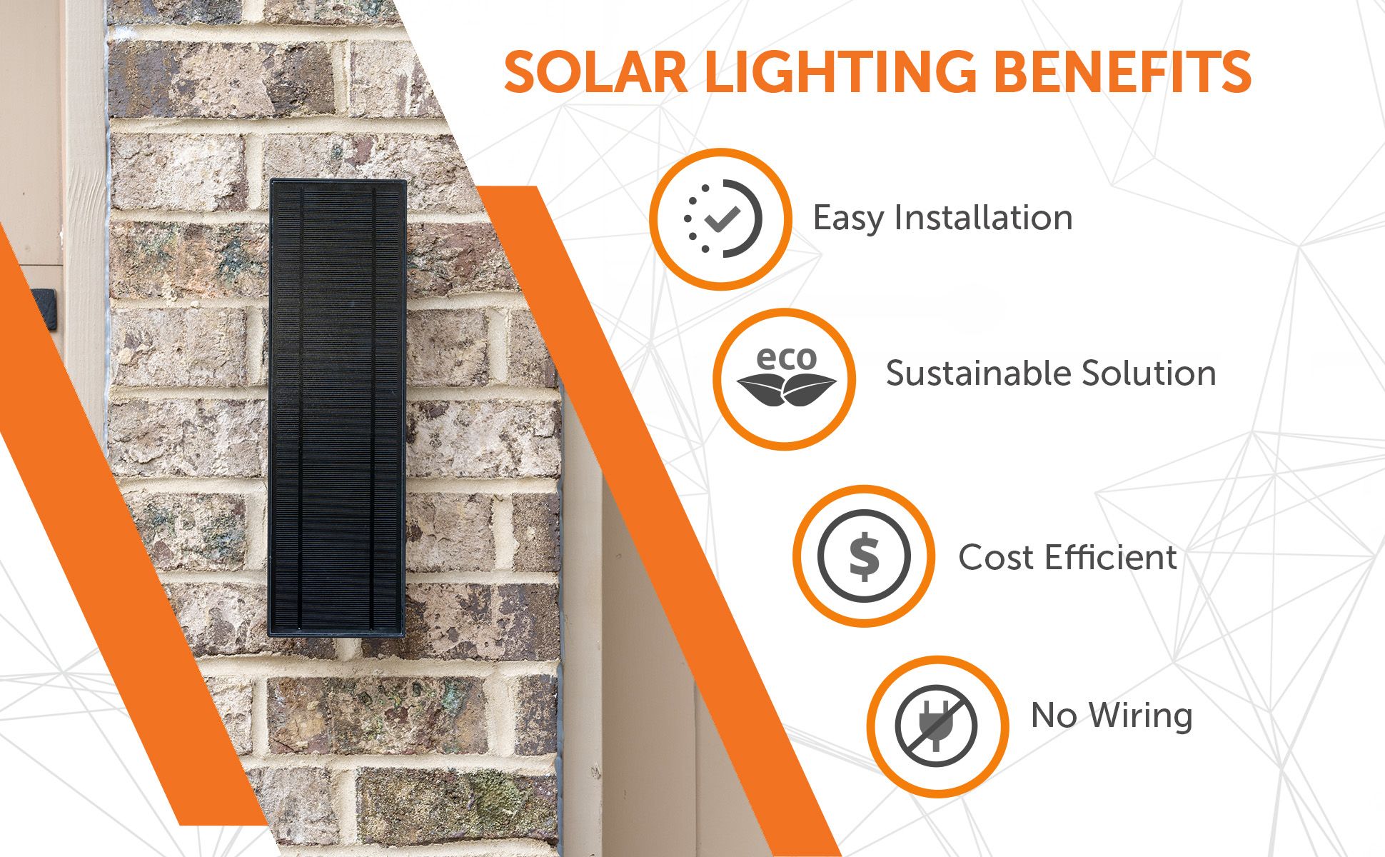 Eclipse Backlight Solar Wall Light
