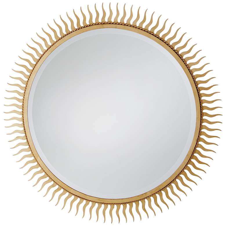Image 1 Eclipse Gold Leaf 40 inch Oversized Sunburst Wall Mirror