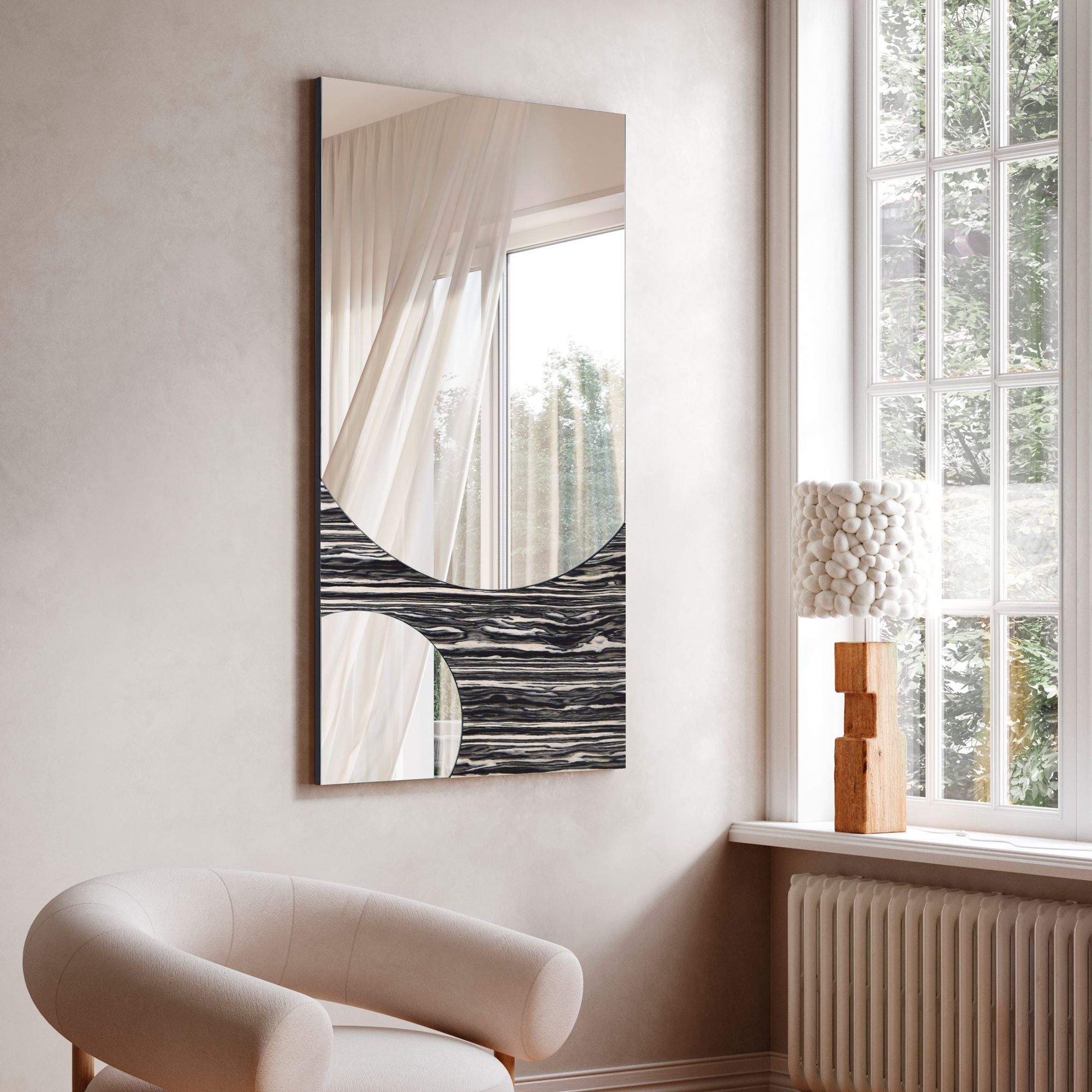 Eclipse Harmony Wall Mirror, 57"x28" Rectangular Mirror