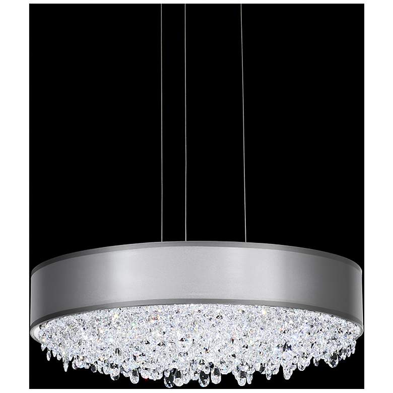 Image 1 Eclyptix LED 6.5 inchH x 19.4 inchW 1-Light Crystal Pendant in Pol Stainl
