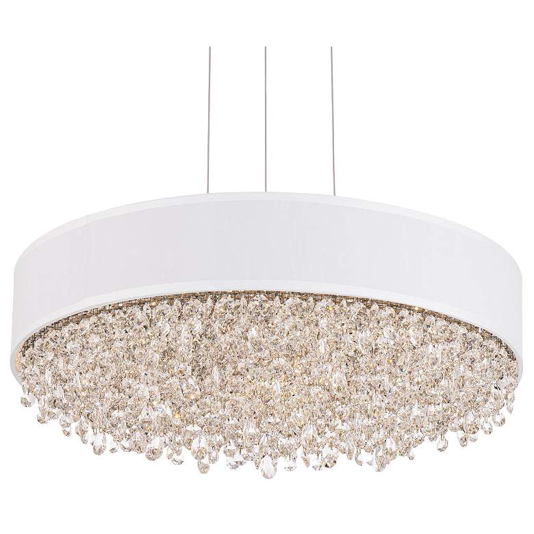 Image 1 Eclyptix LED 6.5"H x 19.4"W 1-Light Crystal Pendant in Pol Stainl