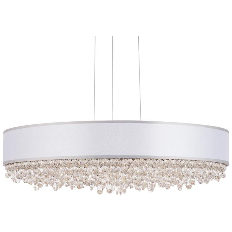 Image 1 Eclyptix LED 6.5"H x 24"W 1-Light Crystal Pendant in Pol Stainles