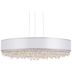 Eclyptix LED 6.5&quot;H x 24&quot;W 1-Light Crystal Pendant in Pol Stainles