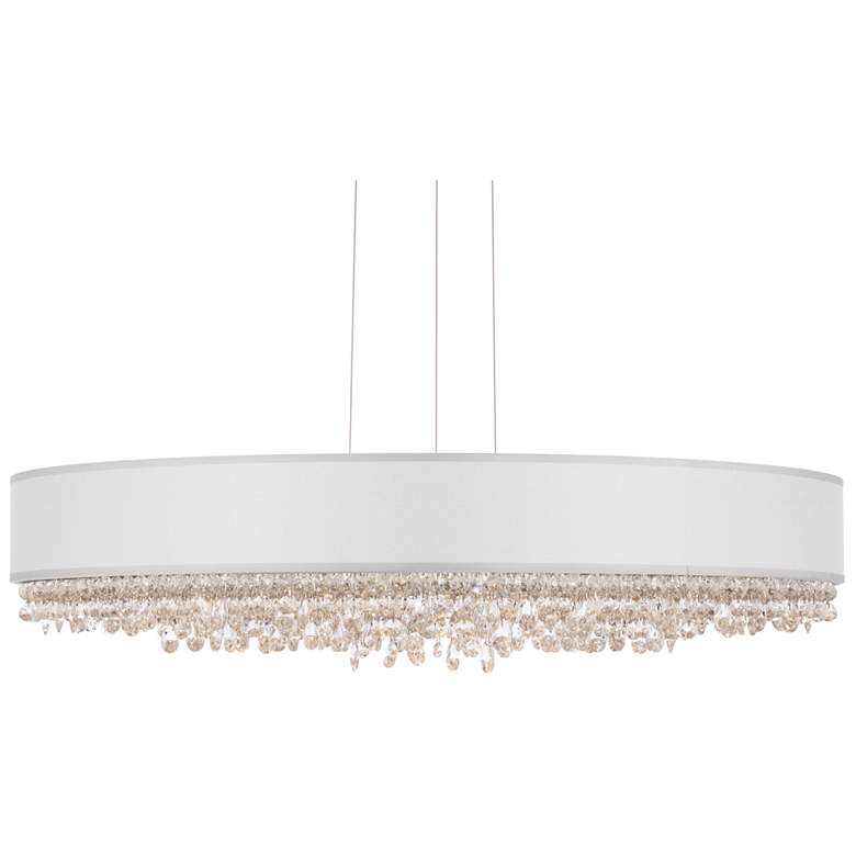 Image 1 Eclyptix LED 6.5"H x 28.8"W 1-Light Crystal Pendant in Pol Stainl