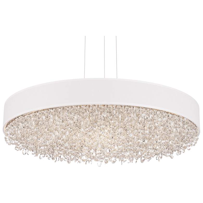 Image 1 Eclyptix LED 6.5"H x 28.8"W 1-Light Crystal Pendant in Pol Stainl