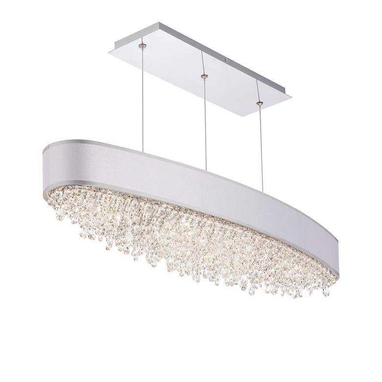 Image 2 Eclyptix LED 6.5"H x 35.9"W 1-Lt Linear Pendant in Pol Stainless more views