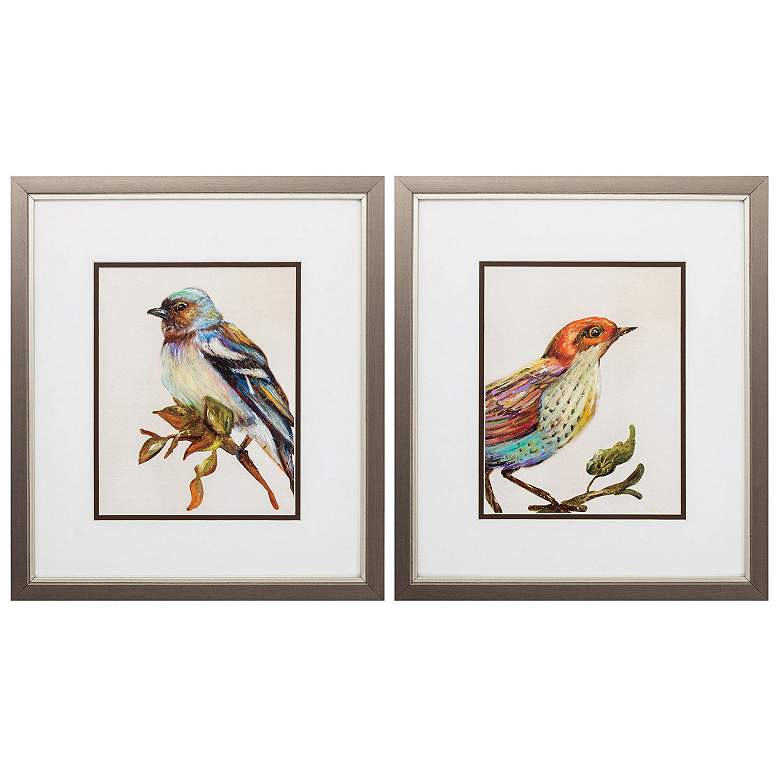 Image 1 Eco Bird I 14"W x 16"H Framed Art Set of 2