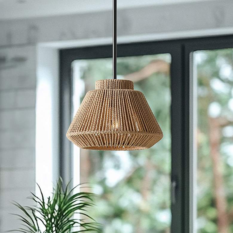 Image 1 Eco Nido 11.5" Wide Natural Rope Pendant