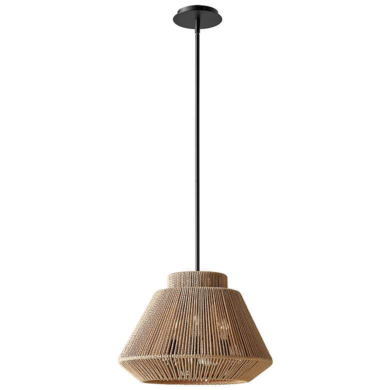 Image 2 Eco Nido 18" Wide 3 Light Natural Rope Pendant