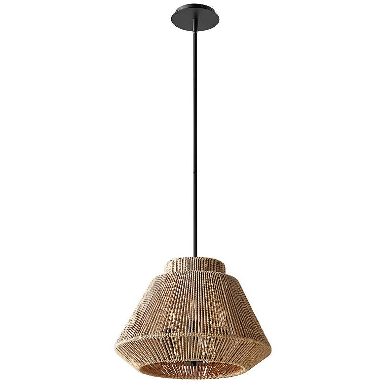 Image 3 Eco Nido 18" Wide 3 Light Natural Rope Pendant more views
