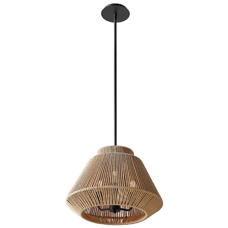 Image 4 Eco Nido 18" Wide 3 Light Natural Rope Pendant more views