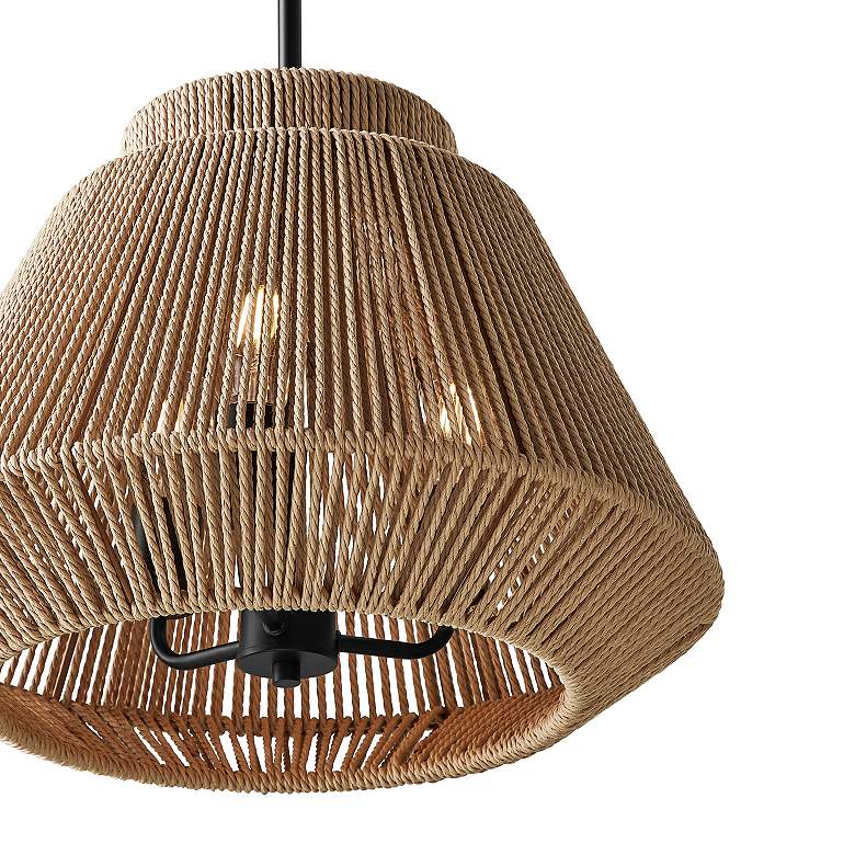 Image 5 Eco Nido 18" Wide 3 Light Natural Rope Pendant more views