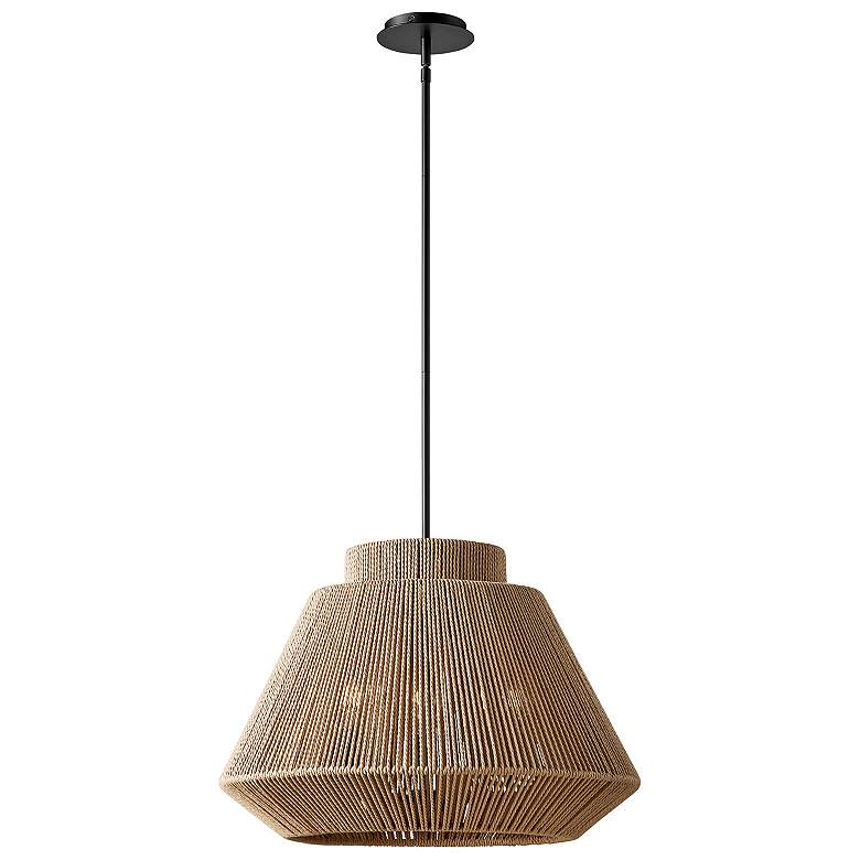 Image 2 Eco Nido 24" Wide 5 Light Natural Rope Pendant