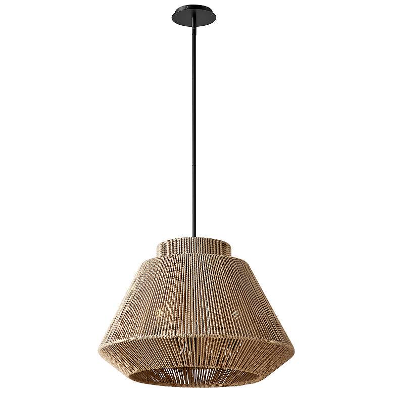 Image 3 Eco Nido 24" Wide 5 Light Natural Rope Pendant more views