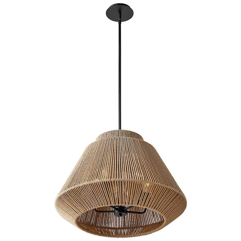 Image 4 Eco Nido 24" Wide 5 Light Natural Rope Pendant more views