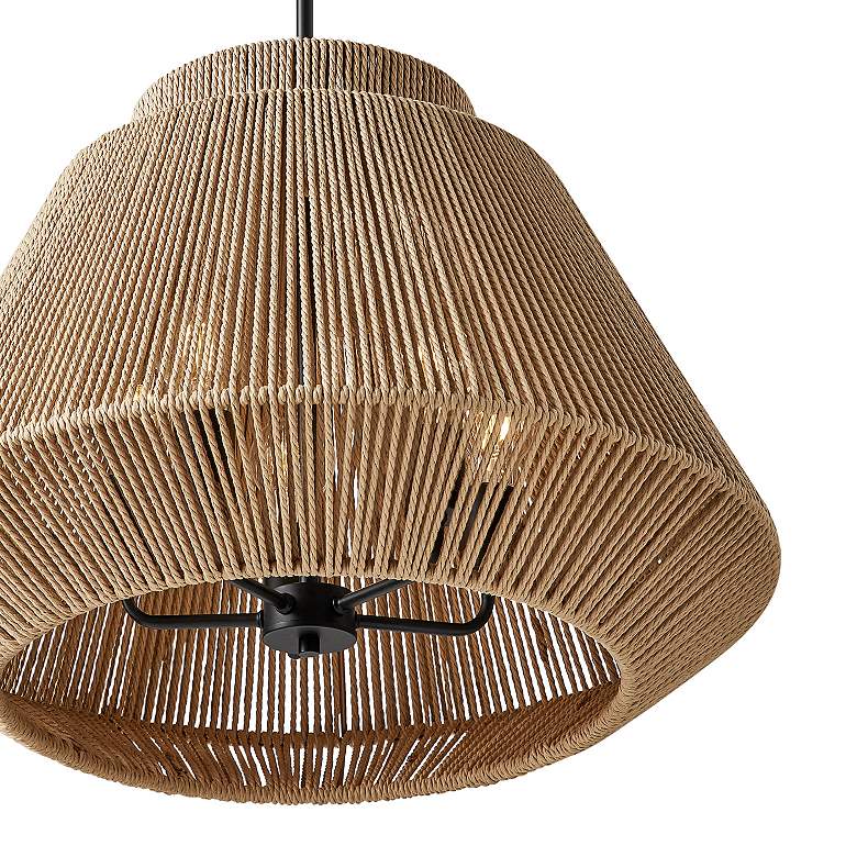 Image 5 Eco Nido 24" Wide 5 Light Natural Rope Pendant more views