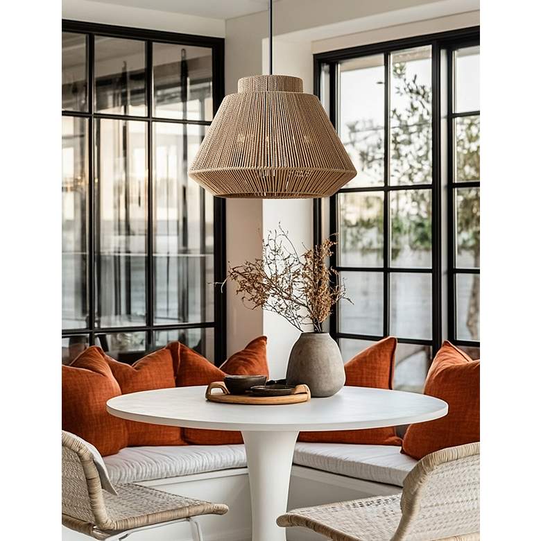 Image 6 Eco Nido 24" Wide 5 Light Natural Rope Pendant more views